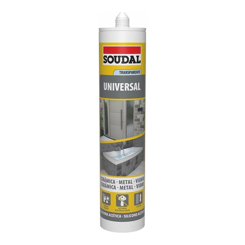 foto del prodotto soudal silicone universale traslucido 280ml 103183