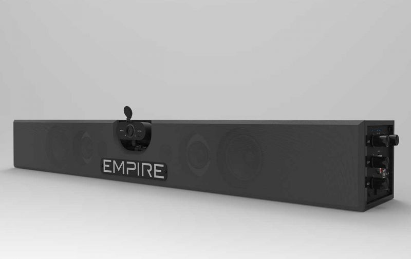 foto del prodotto soundbar amplificata con webcam 4k integrata