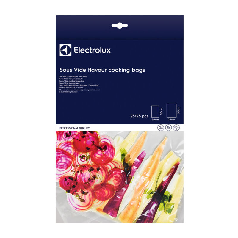 foto del prodotto sousvide 50 sacchetti sottovuoto trasparenti per congelatore e3os1 electrolux