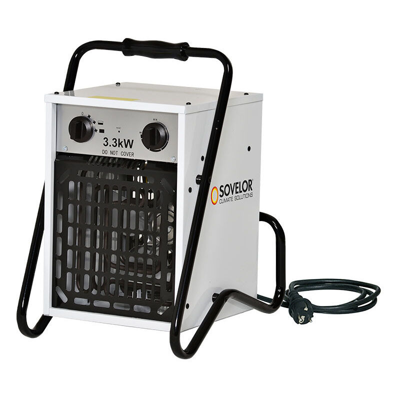 foto del prodotto sovelor riscaldatore elettrico portatile ad aria forzata con termostato ambiente integrato 3,3 kw 490m3 h 230v b33 s