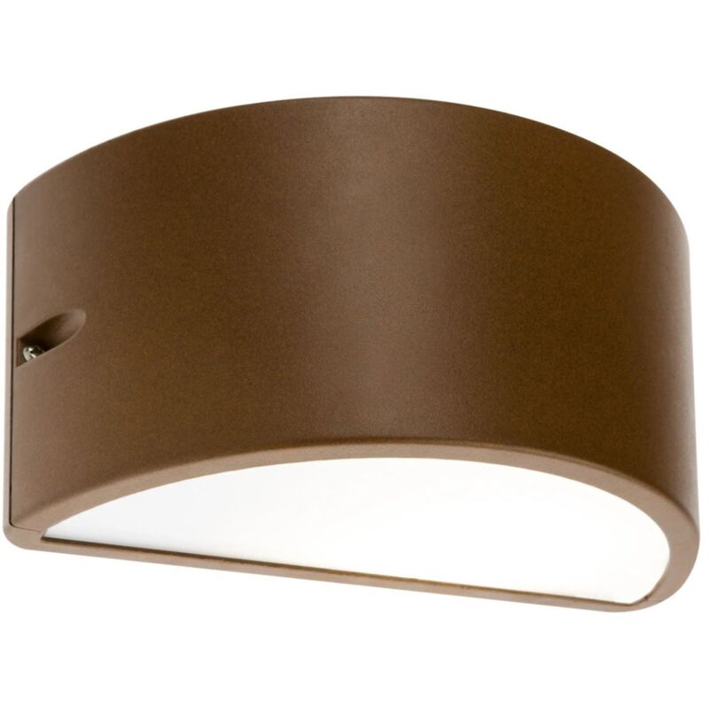foto del prodotto sovil lampada da parete applique umbe mezza luna chiusa per esterno 60 w corten