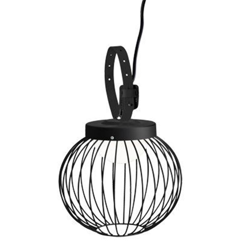 foto del prodotto sovil lampada portatile contemporanea cage metallo grafite termplastico 20w led 3000k