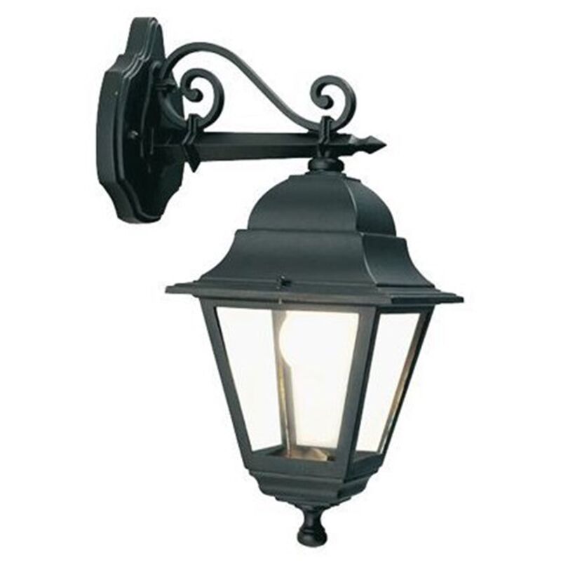 foto del prodotto sovil lanterna da parete old nero lampada da esterno in alluminio anticato 60 w in basso