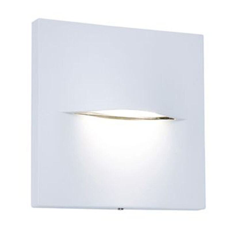 foto del prodotto sovil segnapasso quadrato moderno open alluminio bianco 3w led 4000k