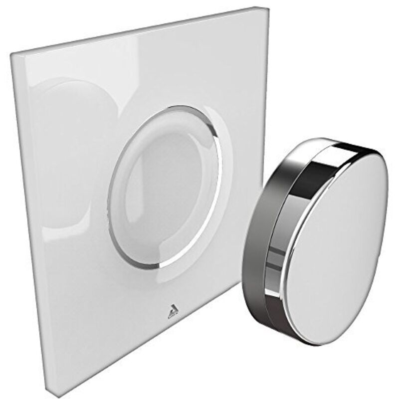 foto del prodotto sp-b smartpebble interruttore bluetooth con comando a gesti, plastica metallo bianco cromato, dimensioni 80 x 80 mm - awox