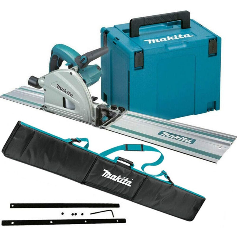 foto del prodotto sp6000j1b sega circolare ad affondamento a corrente 165 mm 1 x binario guida 1,5m borsa e makita