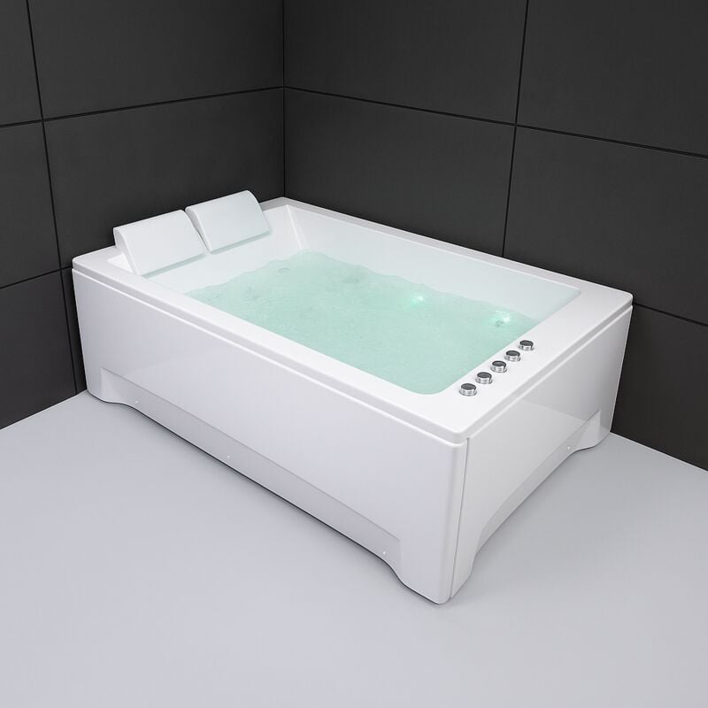 foto del prodotto spalina vasca idromassaggio kensho duo wave bianco 180 x120 x68 cm, by