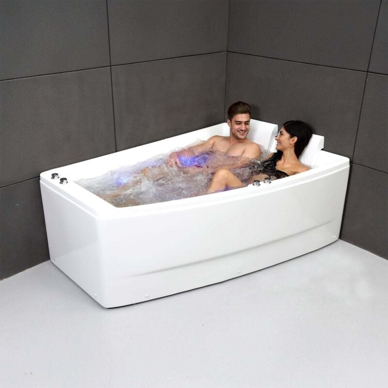 foto del prodotto spalina vasca idromassaggio sangha duo wave droite bianco 170 x120 x63 cm, by
