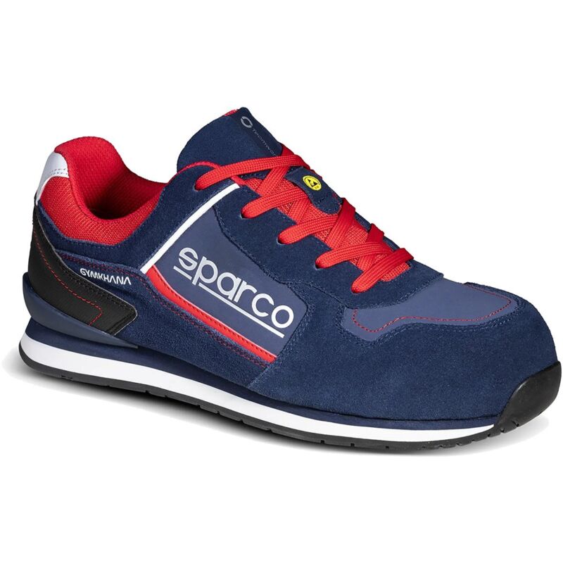 foto del prodotto sparco calzatura di sicurezza gymkhana tacoma esd s3 src hro blu marine rosso 