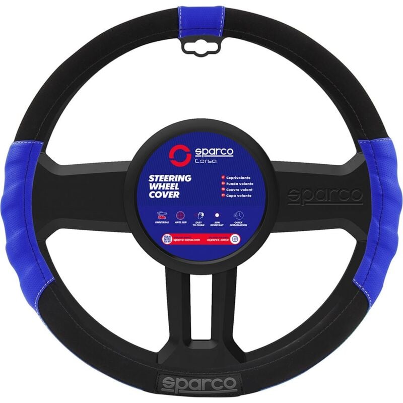 foto del prodotto sparco coprivolante spc1108 auto universale blu in poliestere 38cm