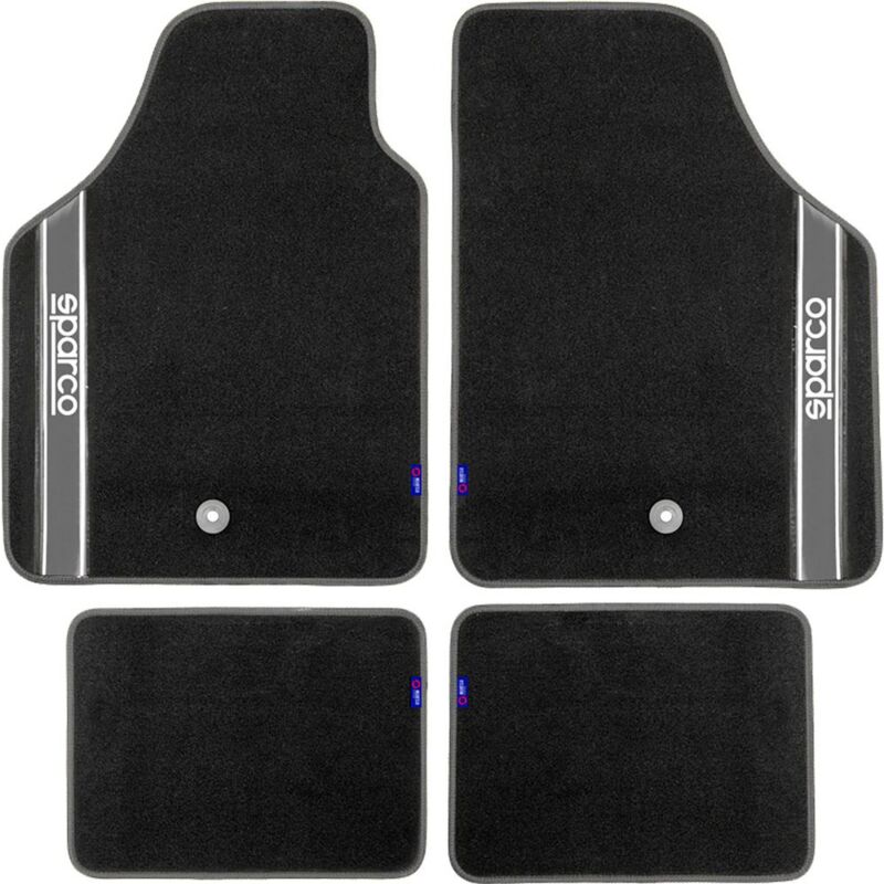 foto del prodotto sparco set completo 03763 tappetini auto moquette universali quattro pezzi argento