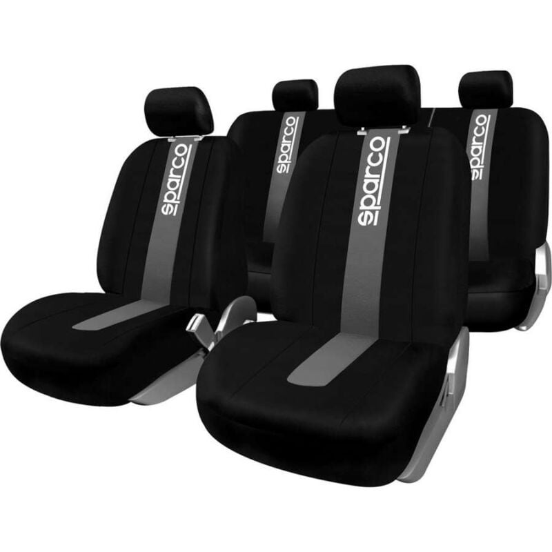foto del prodotto sparco set completo spc1011 coprisedili auto universali anteriori e posteriori grigio