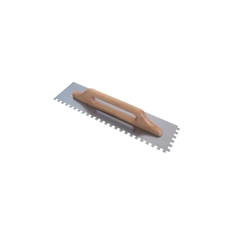 foto del prodotto spatola dentata 48x13 cm con impugnatura in legno cerato 12x12 mm