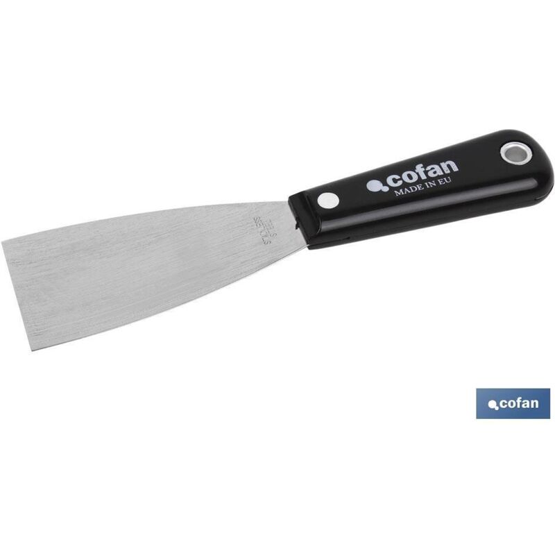 foto del prodotto spatola inox con manico in abs 120mm