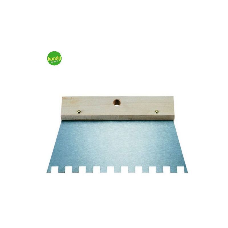foto del prodotto spatola per colla kapriol manico in legno lama 20cm dente 5x5mm