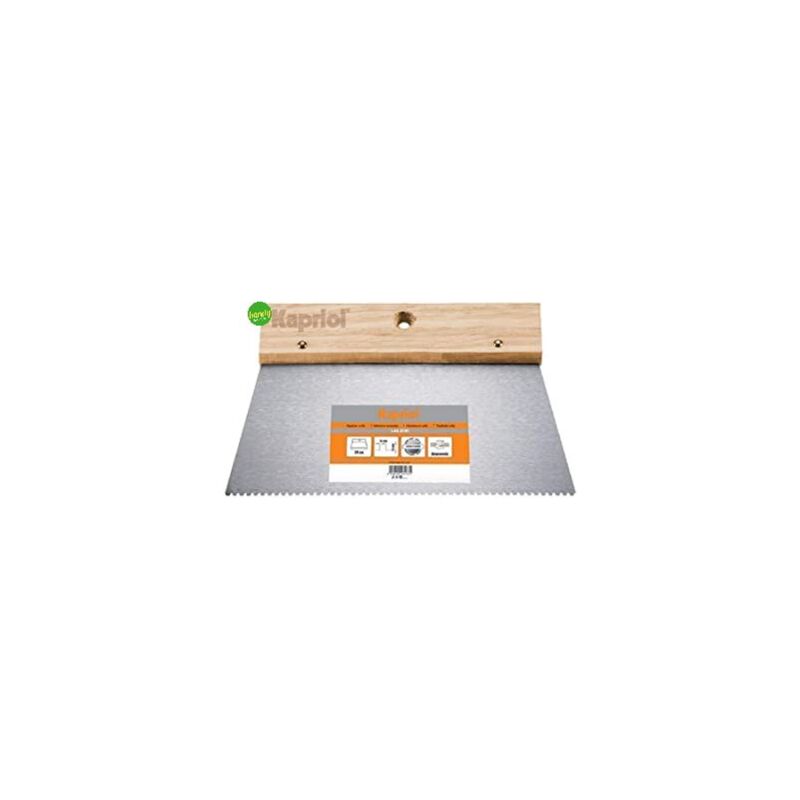 foto del prodotto spatola per colla kapriol manico in legno lama 20cm dente di lupo 4x2,5 mm