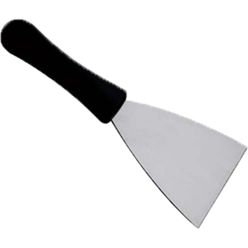 foto del prodotto spatola per pizza professionale da cucina chef acciaio inox 12cm tagliere impasto ristorante pizzeria con manico antiscivolo