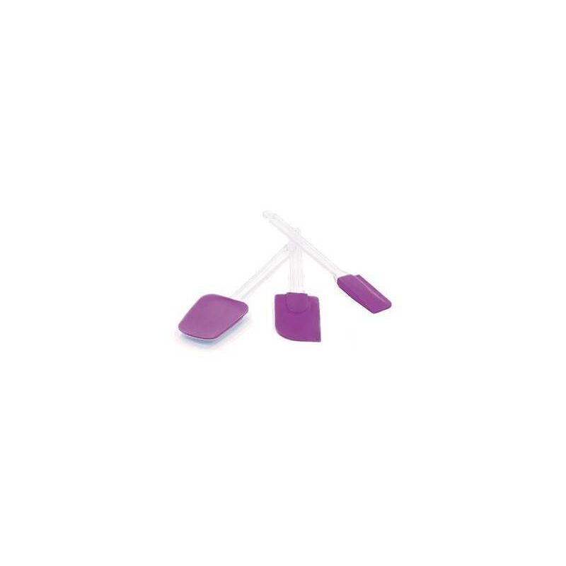 foto del prodotto spatola spatole 3 pezzi viola per torta in silicone acc 029 silikomart