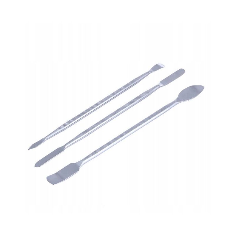 foto del prodotto spatole in metallo, spatole per aprire telefoni, applicare fondente, set da 3 pz. 6 consigli 