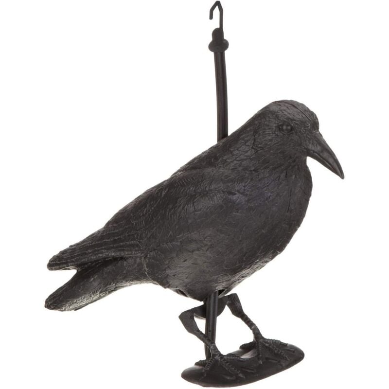 foto del prodotto spaventa passeri repellente per giardino e balcone figura a forma di corvo