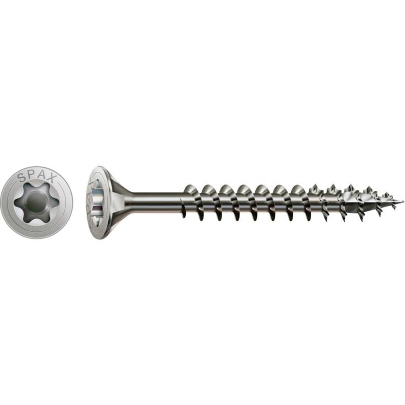 foto del prodotto spax 1197000600803 vite da legno 6 mm 80 mm t star plus acciaio inox a2 100 pz.