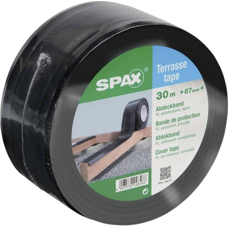 foto del prodotto spax 4000009186419 nastro adesivo nero l x l 30 m x 87 mm 1 pz.