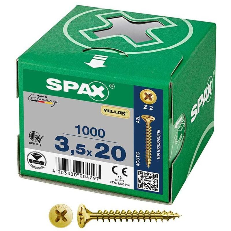 foto del prodotto spax bicromato abc vite s 3,5x20 el .