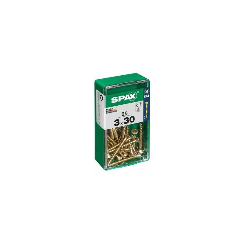 foto del prodotto spax torcia in legno inossidabile fralatnx30 testa piatta fralatnx30mmfralatn scatola 25 unit 