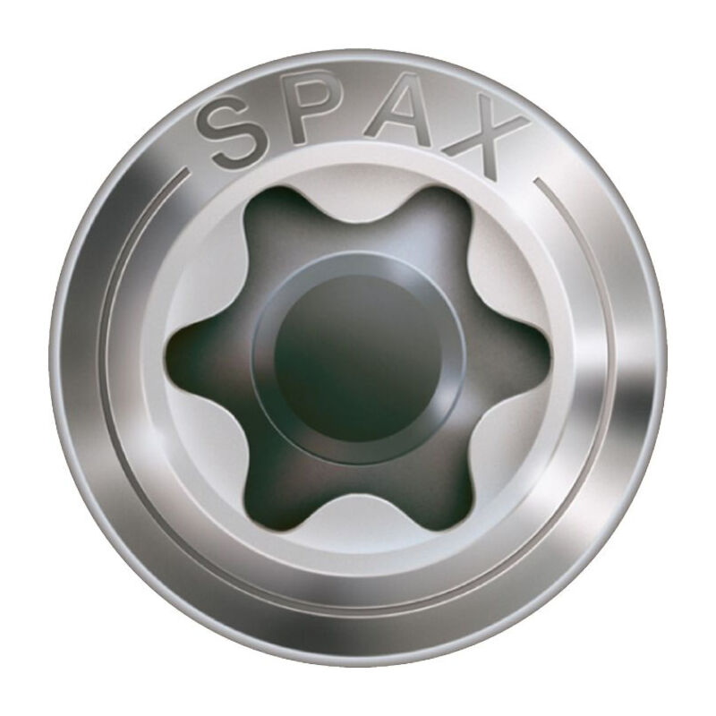 foto del prodotto spax vite a croce 6x60mm testa cilindrica t star plus t25 punta di taglio acciaio inox a2 100 pz 0538000600603