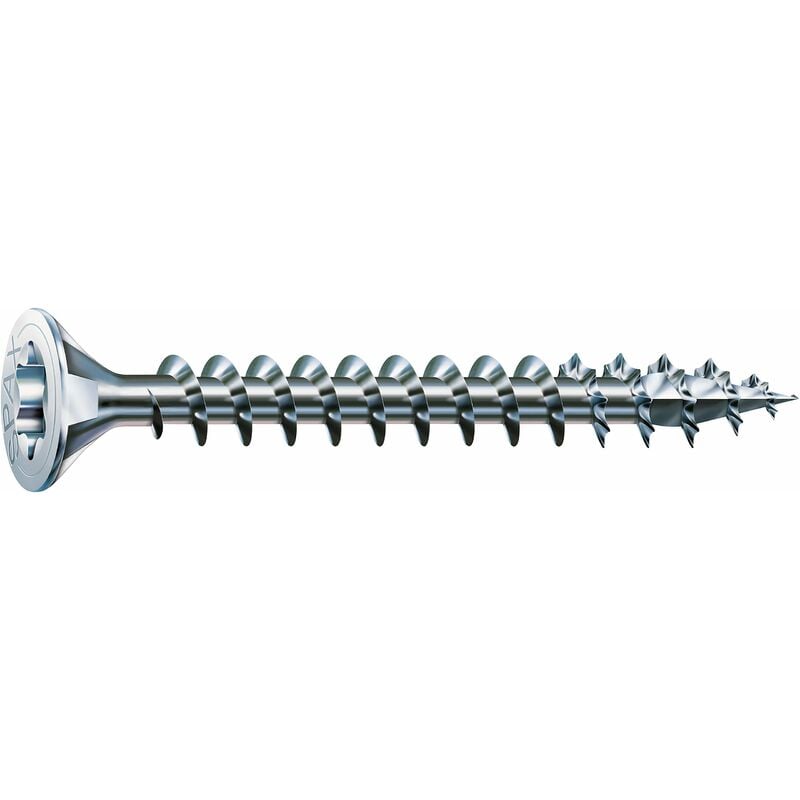 foto del prodotto spax vite universale con testa svasata t star plus, 4cut, filettatura piena, bianco zincato, 5.0 x 40 mm, 200 pezzi