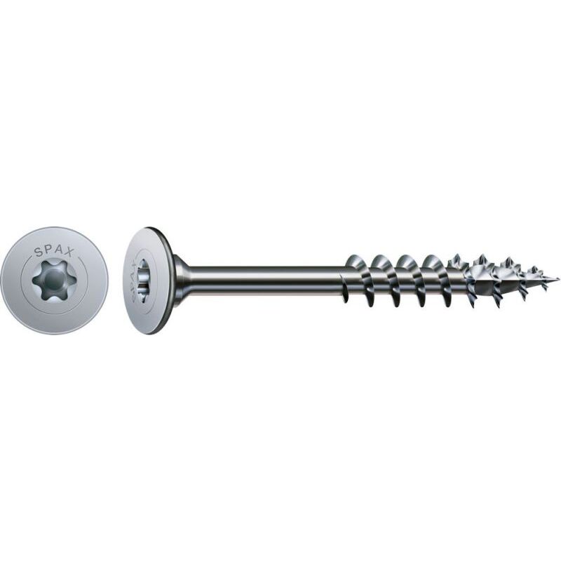 foto del prodotto spax vite universale nichelata, 4 x 34 mm, 200 stk., filetto parziale, testa per pannelli posteriori, t star plus, 4cut, nichelata 0681030400343