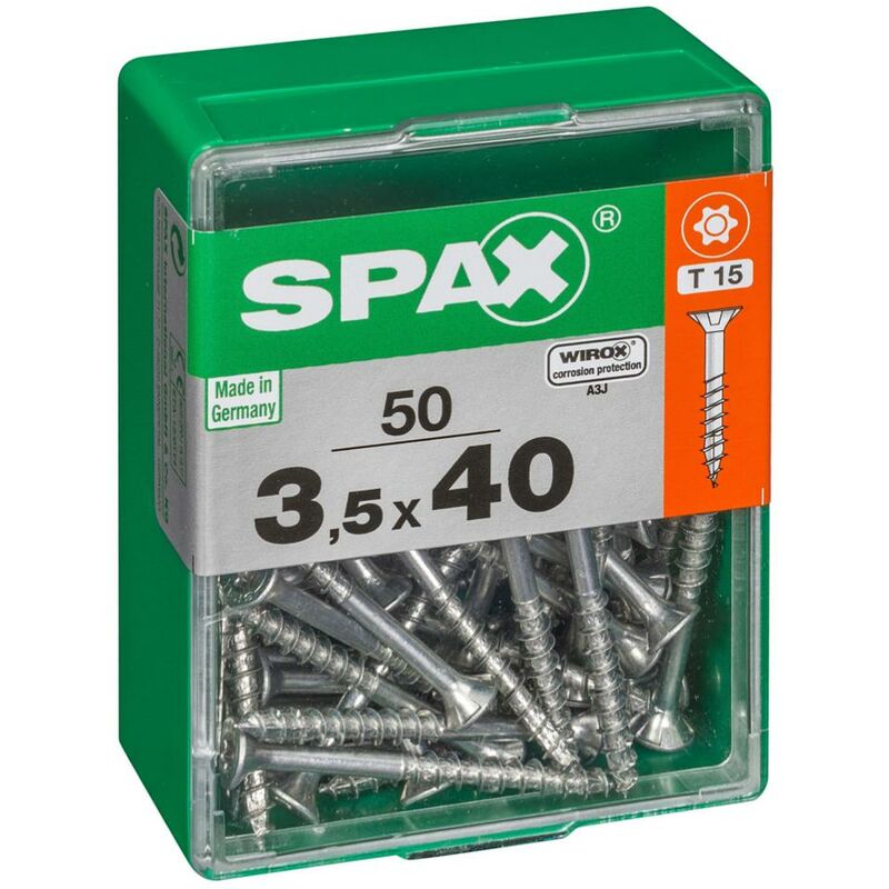foto del prodotto spax vite universale wirox , 3,5 x 40 mm , 50 stk.