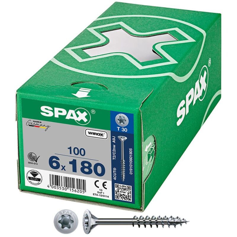 foto del prodotto spax vite universale wirox, 6 x 180 mm,100 stk. profi box