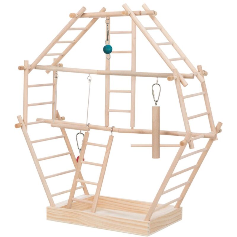 foto del prodotto spazio gioco in legno, 44x44x16cm per uccelli