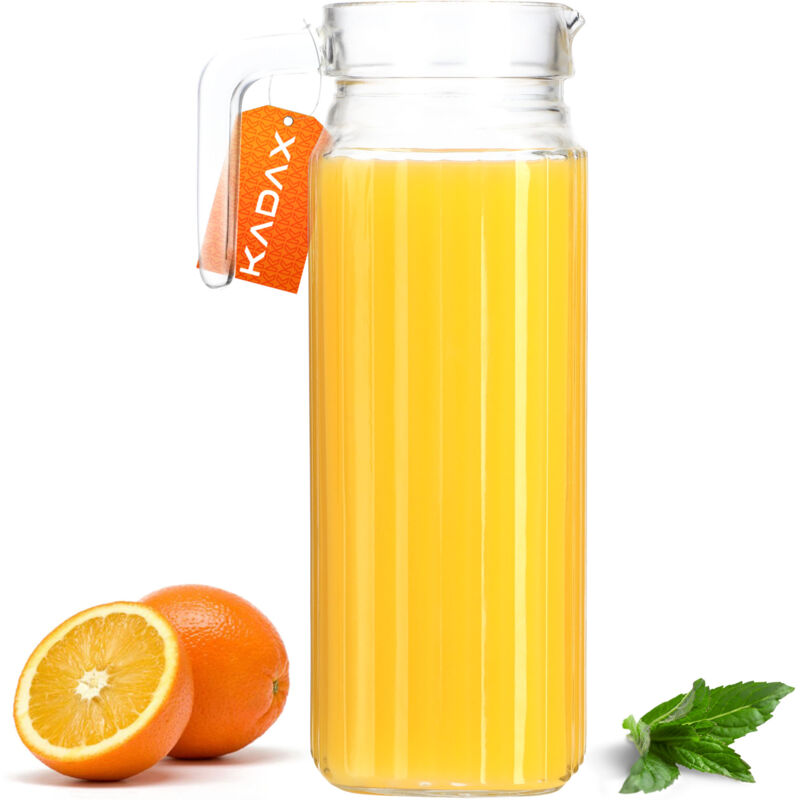 foto del prodotto spaziosa brocca in vetro per bevande, acqua, succhi, 1,1 l kadax