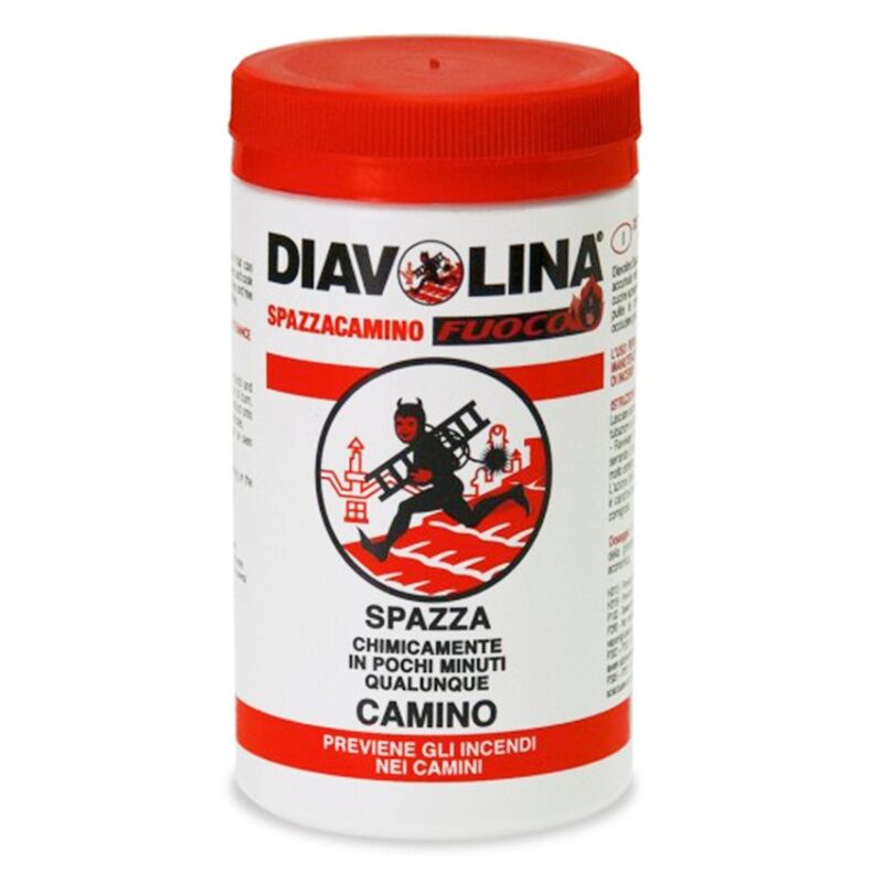 foto del prodotto spazzacamino mangia fuliggine per stufe e caminetti a legna 270 g confezione da 5 pezzi diavolina