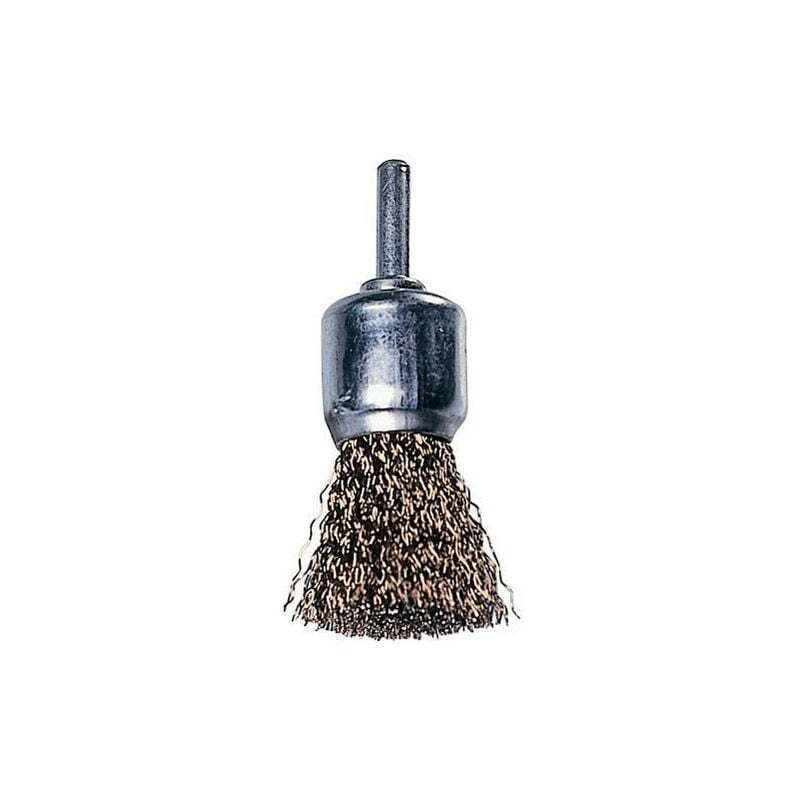 foto del prodotto spazzola a pennello per trapano filo acciaio 0,3 mm 17x25 mm gambo 6mm maurer