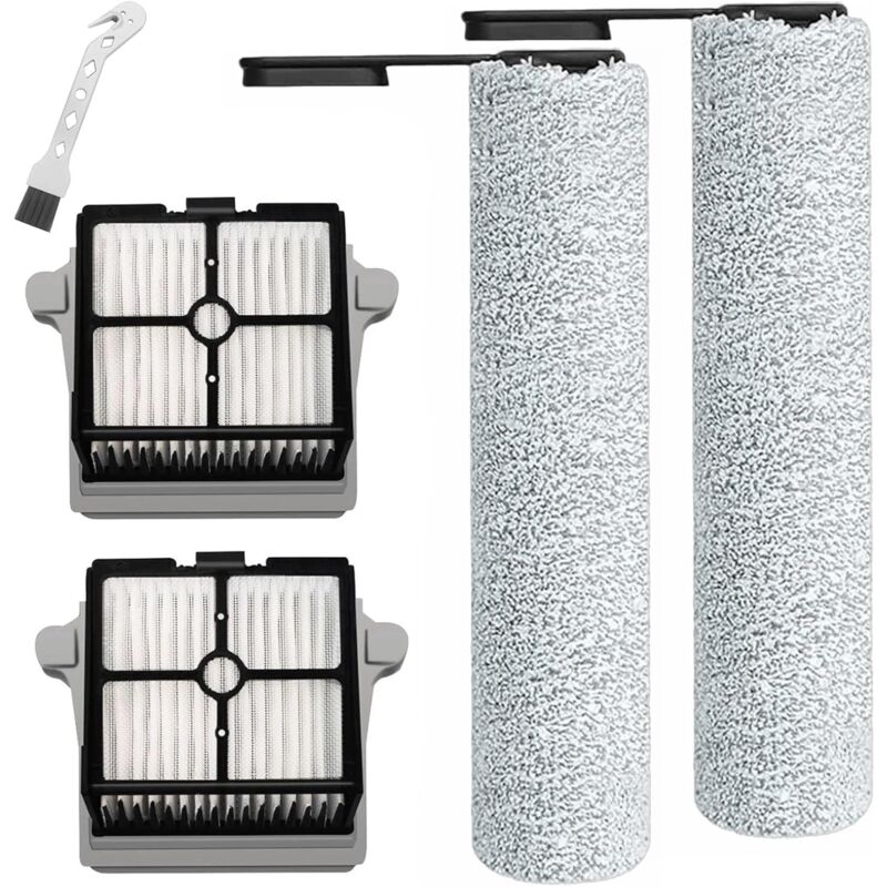 foto del prodotto spazzola a rullo applicabile filtro di ricambio per aspirapolvere tineco floor one s7 s7 pro s6, set di accessori 2 rulli spazzola 2 filtri