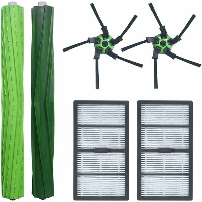 foto del prodotto spazzola a rullo laterale, filtro antipolvere hepa, pettine a impatto e sacchetto antipolvere per irobot roomba s9 9150 , s9 plus 9550 2 h240
