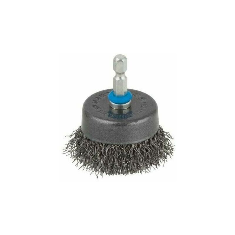 foto del prodotto spazzola a tazza acciaio wolfcraft diametro 50mm per trapano