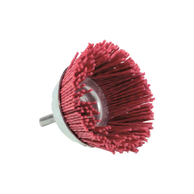 foto del prodotto spazzola a tazza filo di nylon 65mm grana 80 per pulire il legno tivoly