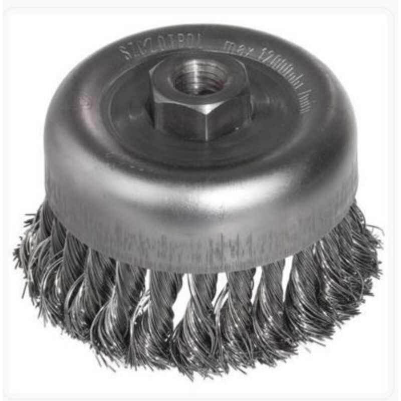 foto del prodotto spazzola a tazza filo tecnico intrecciato m 14, fi75mm taglia dg 75 t
