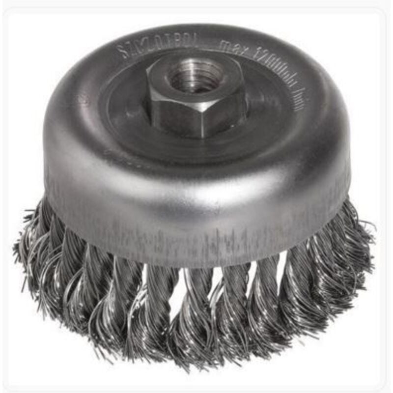 foto del prodotto spazzola a tazza filo tecnico intrecciato m-14, fi80mm - sz dg 80 st