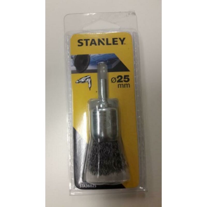 foto del prodotto spazzola a tazza in acciaio per trapano 25mm sta36025 xj stanley