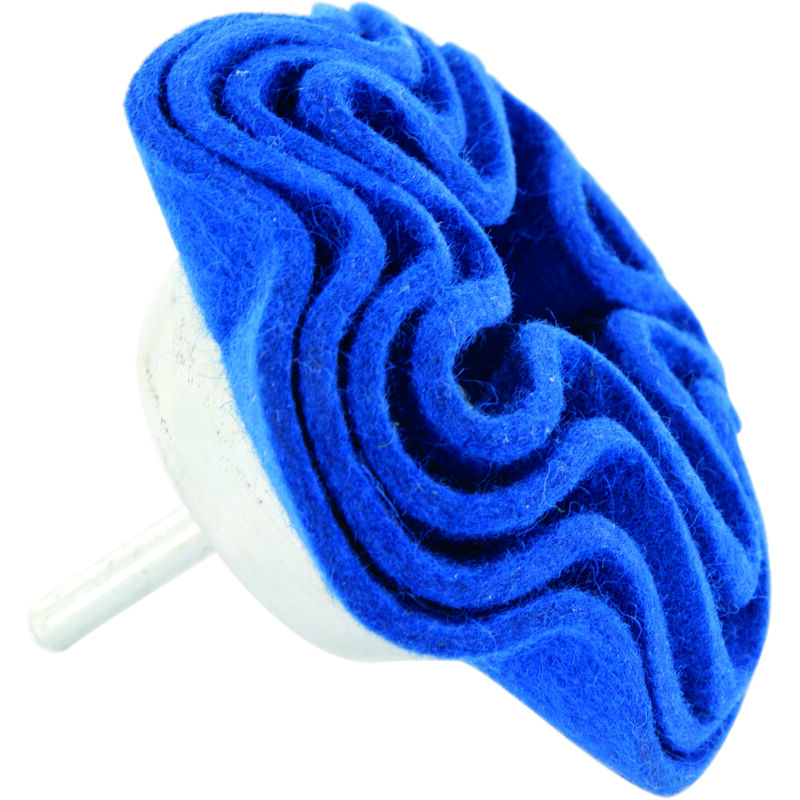 foto del prodotto spazzola a tazza in feltro 75mm coda 6mm per pulire e lucidare multimateriali - tivoly