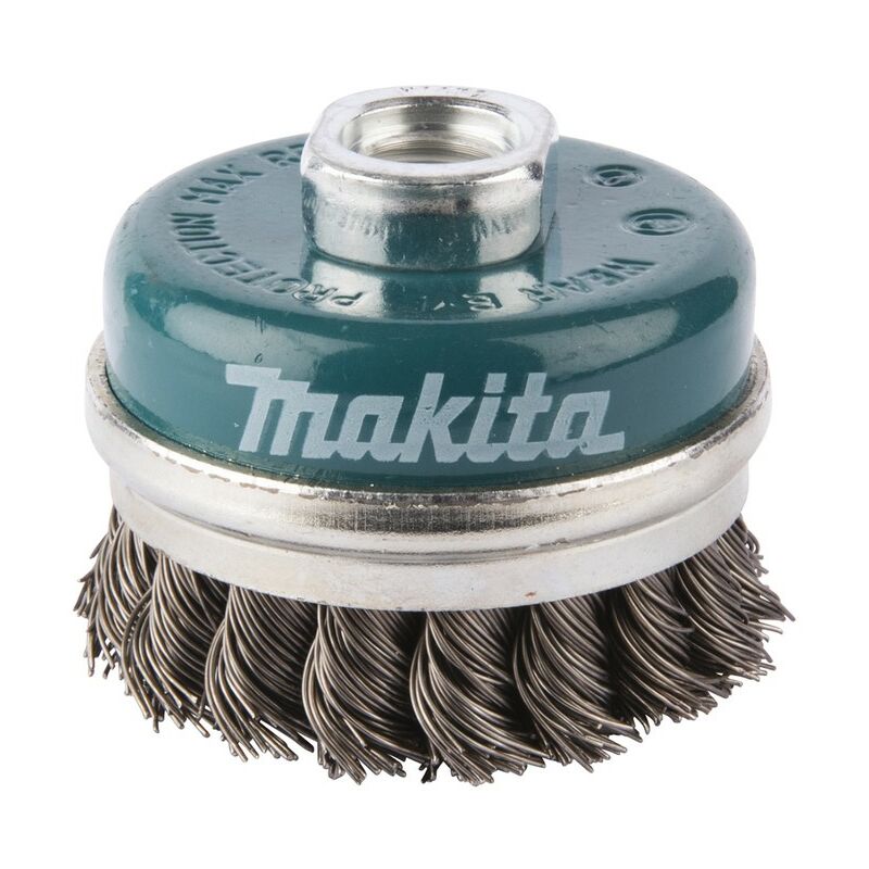 foto del prodotto spazzola a tazza in filo d acciaio ritorto m14 60 mm makita d 24153