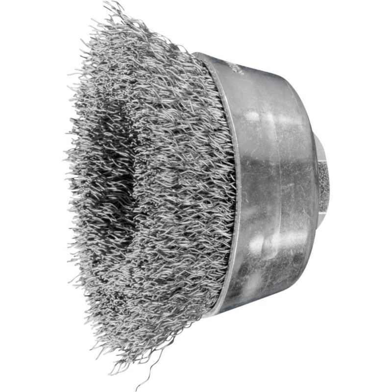 foto del prodotto spazzola a tazza non zopft tbu 60 mm m14 filo in acciaio inox 0,30 per smerigliatrice angolare 43468905 1 pz. pferd