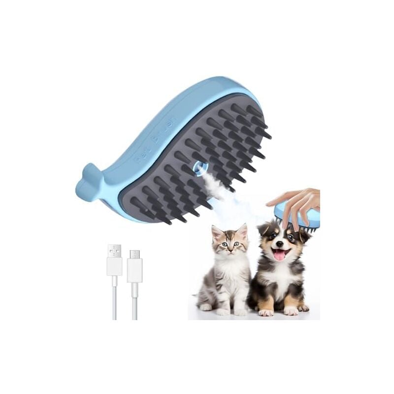 foto del prodotto spazzola a vapore per gatti, spazzola a vapore per gatti 3 in 1, spazzola a vapore per gatti, spazzole per toelettatura gatti, per cani gatti rimuove