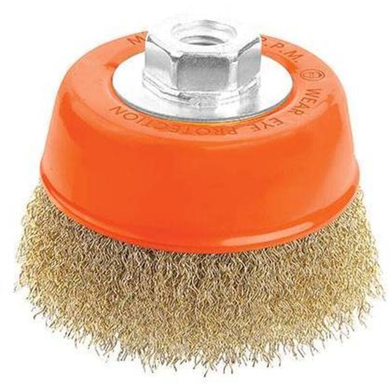 foto del prodotto spazzola acciaio a tazza filetto 7700 wokin mm 75 f.m14 770003 - 1 pz