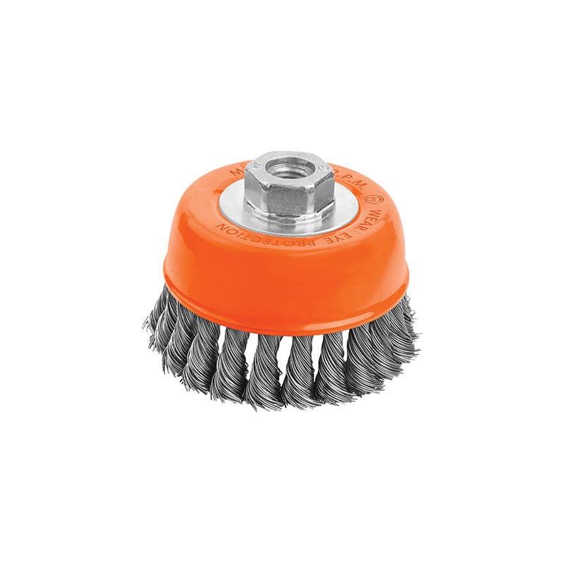 foto del prodotto spazzola acciaio ritorto a tazza fil 7701 wokin mm 75 f.m14 770103 1 pz